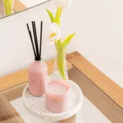 VELA PERFUMADA POTE QUARTZO FRÉSIA E PERA MINERALS - QUARTZO ROSA - Foto 1