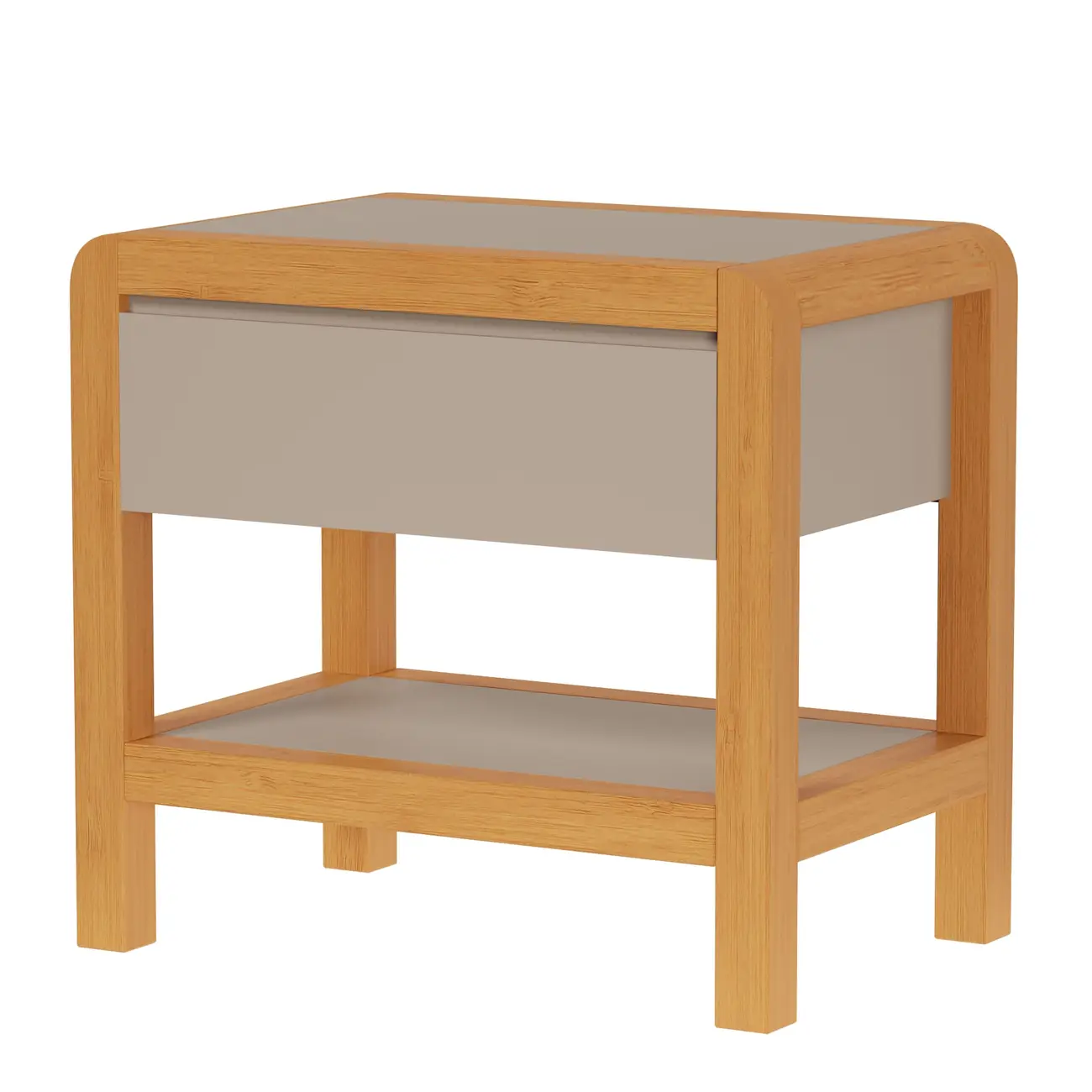 MESA DE CABECEIRA 1 GAVETA KANT - CAMELO/AMÊNDOA - Foto 10