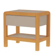 MESA DE CABECEIRA 1 GAVETA KANT - CAMELO/AMÊNDOA - Foto 10