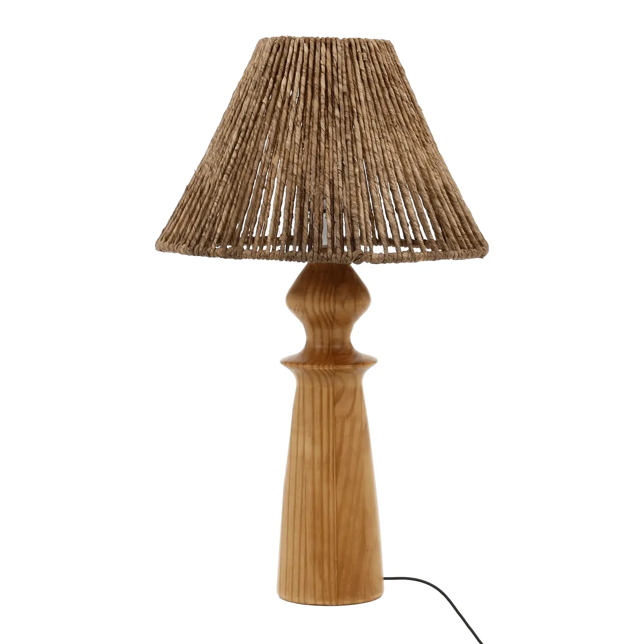 LUMINÁRIA DE MESA BILBOQUÊ C/CUP MILHUZ - AMÊNDOA/FIBRA CLARA - Foto 2