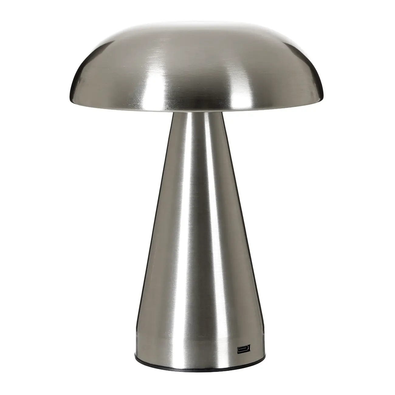 LUMINÁRIA DE MESA LED RECARREGÁVEL MUSHROOM - PRATA - Foto 1
