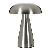 LUMINÁRIA DE MESA LED RECARREGÁVEL MUSHROOM - PRATA - Foto 1