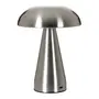 LUMINÁRIA DE MESA LED RECARREGÁVEL MUSHROOM - PRATA - Foto 1
