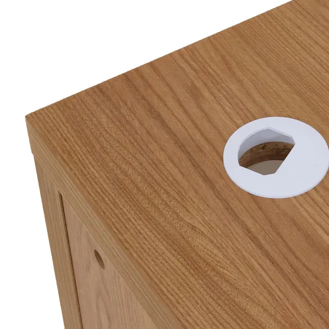 MESA DE CANTO 1,01 M X 1,01 M BOSS - OAK TAMMI/BRANCO - Foto 8