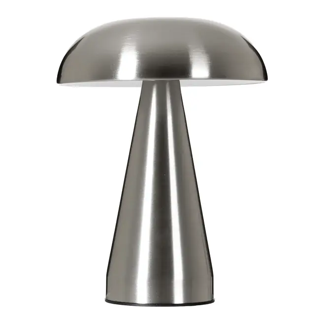LUMINÁRIA DE MESA LED RECARREGÁVEL MUSHROOM - PRATA - Foto 6