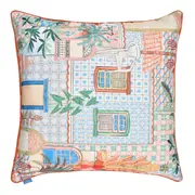 ALMOFADA 60 CM X 60 CM SAUDADE TROPICAL - AZUL HISTÓRICO/MULTICOR - Foto 2