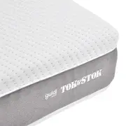 COLCHÃO QUEEN MACIO COM MOLAS ENSACADAS 1,58 M X 1,98 M X 25 CM TATOU GULDI - CINZA/BRANCO - Foto 1