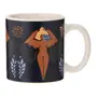 CANECA 300 ML MULHER PÁSSARO - AZUL/TERRACOTA - Foto 3