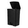 LIXEIRA DUPLA COM PEDAL 30 L TRIUM - PRETO/CINZA - Foto 6