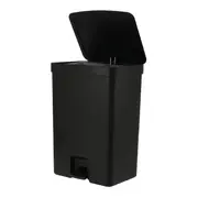 LIXEIRA DUPLA COM PEDAL 30 L TRIUM - PRETO/CINZA - Foto 6