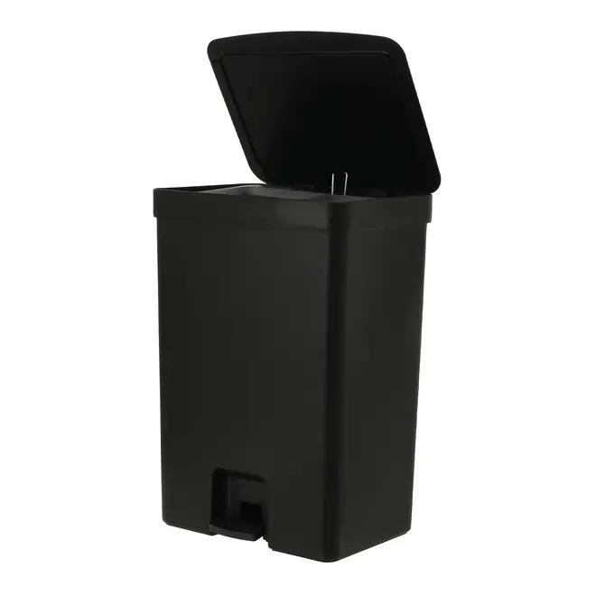 LIXEIRA DUPLA COM PEDAL 30 L TRIUM - PRETO/CINZA - Foto 6