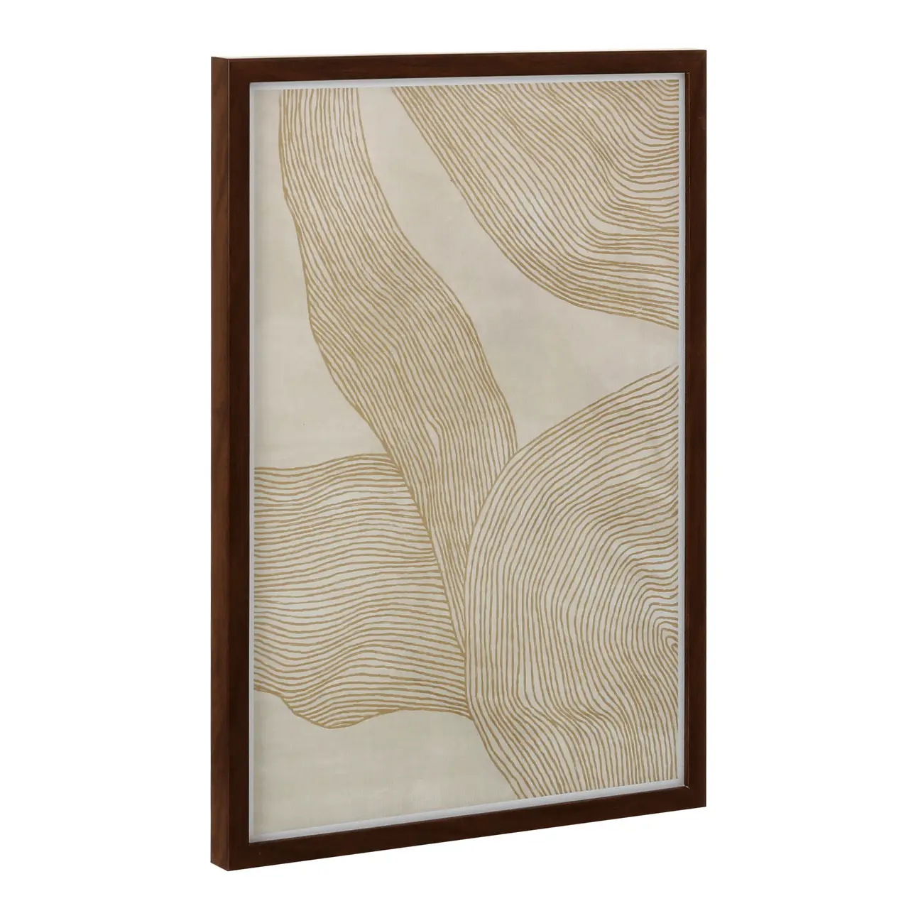QUADRO II 50 CM X 35 CM ORGANIC LINES - CASTANHO/LATTE - Foto 2