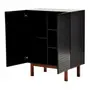 BUFFET 2 PORTAS 80 CM X 40 CM POINT - PRETO/NOZES - Foto 7