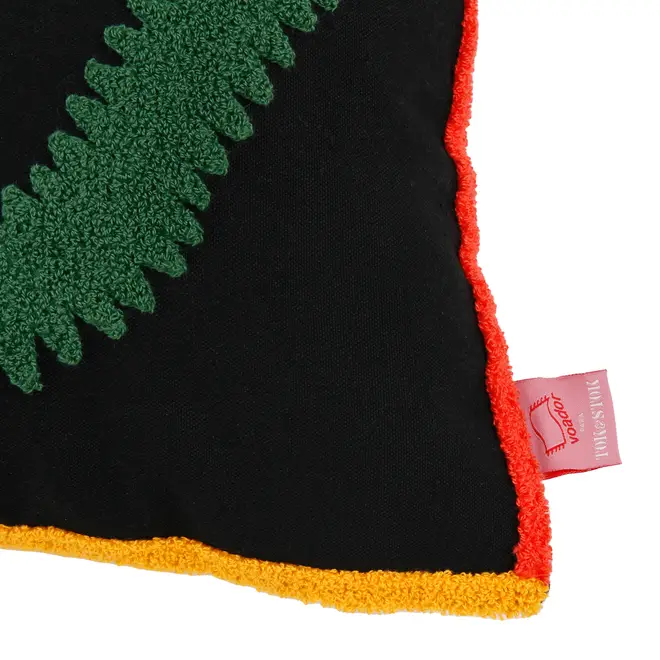 CAPA PARA ALMOFADA 45 CM X 45 CM MISTURINHA FLOR - PRETO/MULTICOR - Foto 6