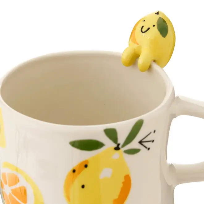 CANECA 300 ML CÍTRICUS - BRANCO/AMARELO - Foto 6
