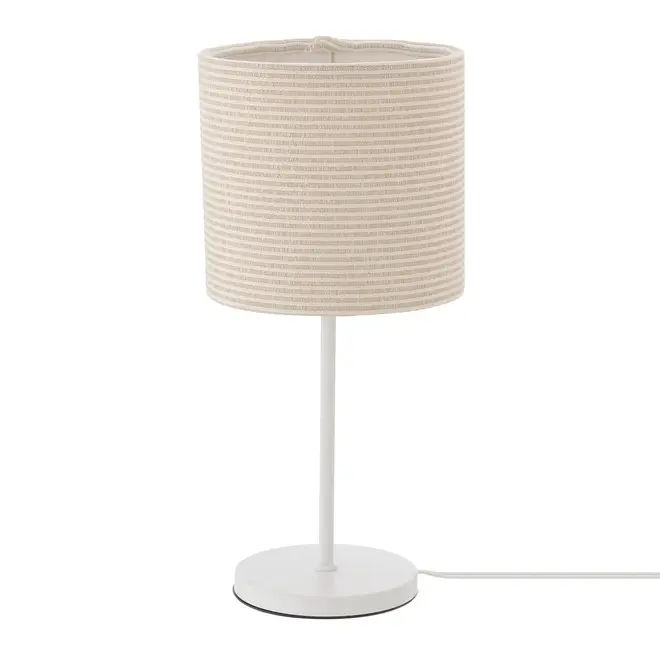 LUMINÁRIA DE MESA HALO - BRANCO/NATURAL - Foto 1