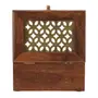 CAIXA DECORATIVA 17 CM X 14 CM X 9 CM BERWICK - NOZES/OURO VELHO - Foto 6