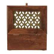 CAIXA DECORATIVA 17 CM X 14 CM X 9 CM BERWICK - NOZES/OURO VELHO - Foto 6