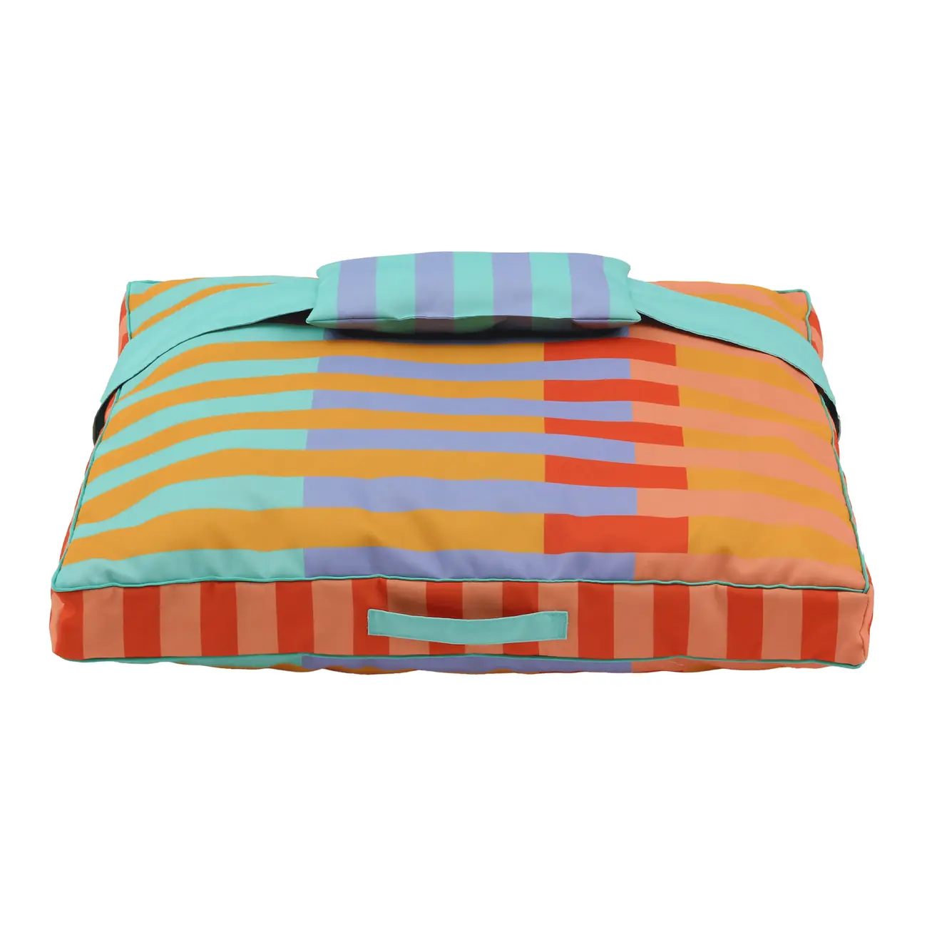 ALMOFADÃO PET COM TRAVESSEIRO 70 CM X 60 CM X 7 CM COLORISTA - CORES CALEIDOCOLOR - Foto 1