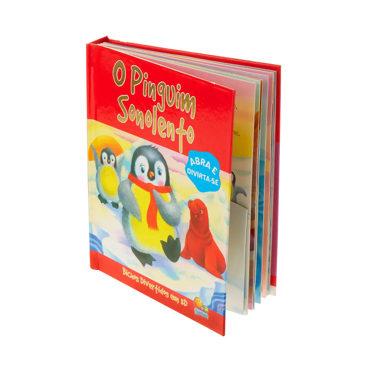 LIVRO BICHOS DIVERTIDOS EM 3D: O PINGUIM SONOLENTO - MULTICOR - Foto 1