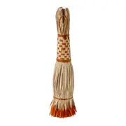 VASSOURA DECORATIVA ACARI - FIBRA CLARA/LARANJA - Foto 2