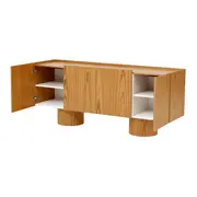 BUFFET 4 PORTAS 1,80 M X 47 CM ALLURE - FREIJÓ/FREIJÓ - Foto 4