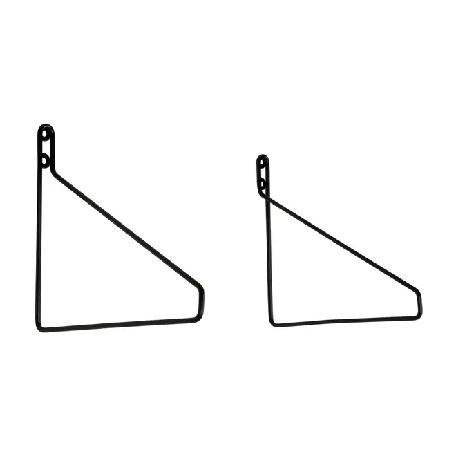 SUPORTE PARA PRATELEIRA COM 2 PEÇAS FINELINE - PRETO - Foto 1