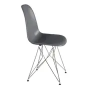 CADEIRA DE JANTAR EASY TOWER - CROMADO/KONKRET - Foto 22