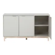 BUFFET 3 PORTAS 1,35 M X 38 CM SNAB - FLANDRES/NATURAL WASHED - Foto 2