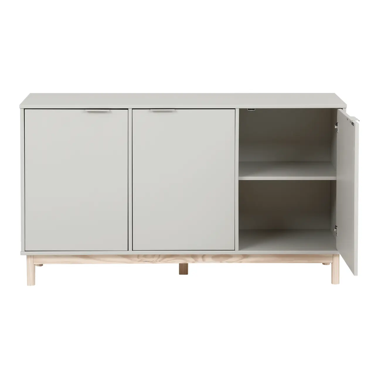 BUFFET 3 PORTAS 1,35 M X 38 CM SNAB - FLANDRES/NATURAL WASHED - Foto 2