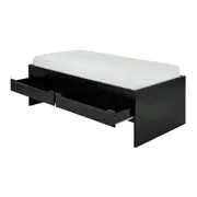 CAMA DE SOLTEIRO ALTA COM 2 GAVETAS 88 CM JOKER - PRETO - Foto 3