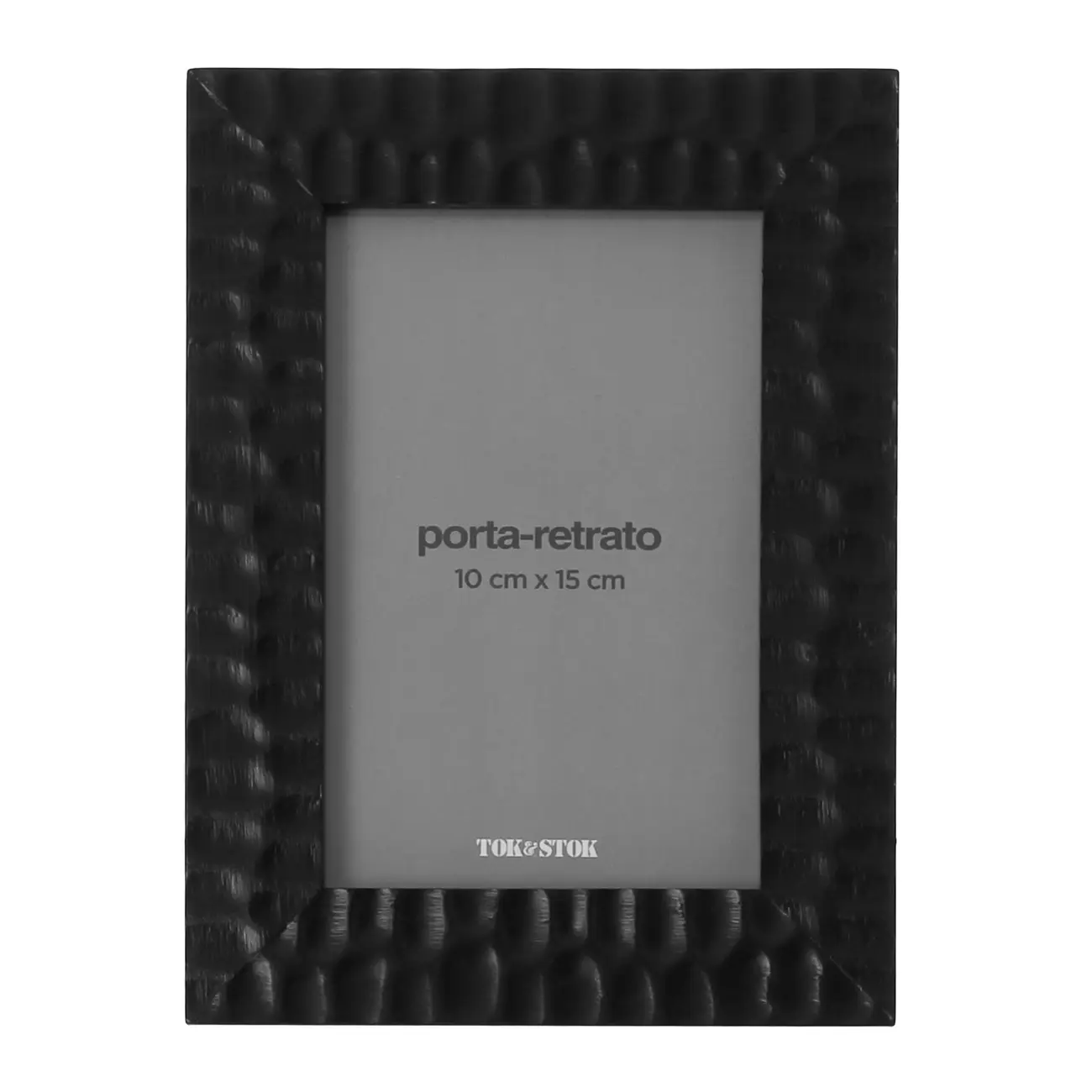 PORTA-RETRATO 10 CM X 15 CM TAZAMA - PRETO - Foto 1