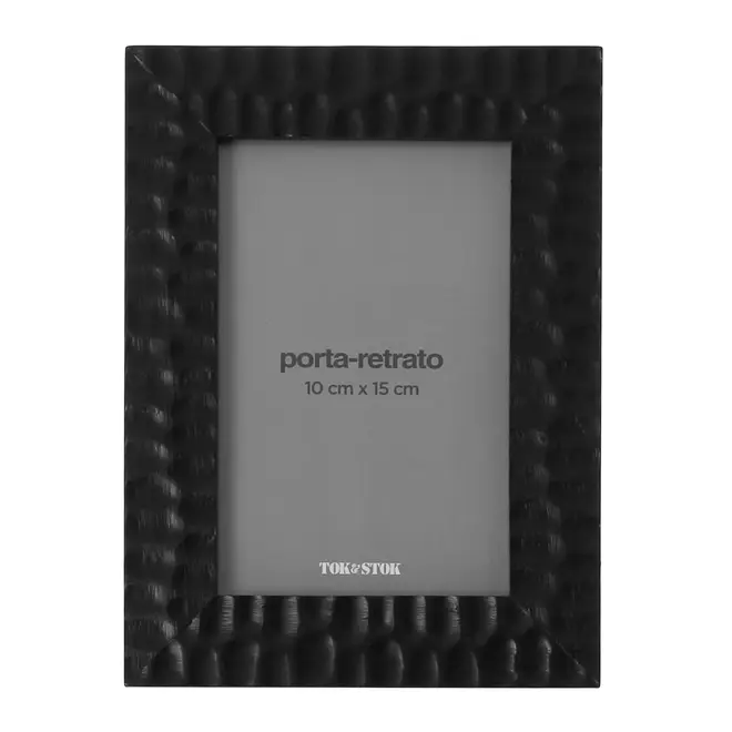PORTA-RETRATO 10 CM X 15 CM TAZAMA - PRETO - Foto 1