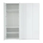 GUARDA-ROUPA DE CASAL 5 PORTAS 3 GAVETAS 45 MAXIMUS - BRANCO - Foto 3