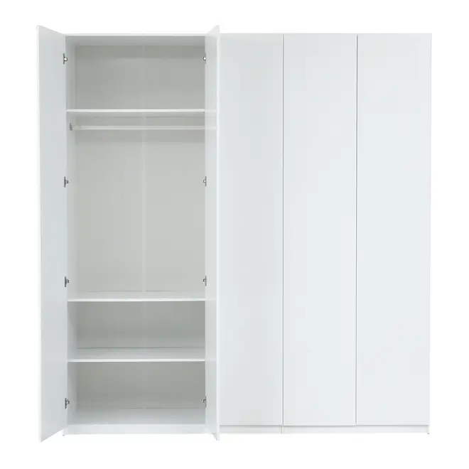 GUARDA-ROUPA DE CASAL 5 PORTAS 3 GAVETAS 45 MAXIMUS - BRANCO - Foto 3