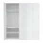 GUARDA-ROUPA DE CASAL 5 PORTAS 3 GAVETAS 45 MAXIMUS - BRANCO - Foto 3