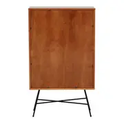 ESTANTE 70 CM X 1,17 M MID CENTURY - PRETO/NOZES - Foto 5