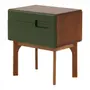 MESA DE CABECEIRA 2 GAVETAS BUARQUE - NOZES/MUSGO - Foto 3