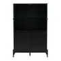 CRISTALEIRA 4 PORTAS 90X139 RIBS - PRETO/INCOLOR - Foto 3