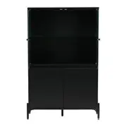 CRISTALEIRA 4 PORTAS 90X139 RIBS - PRETO/INCOLOR - Foto 3