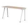 MESA DE ESCRITÓRIO 1,50 M X 60 CM COM CAIXA PARA CONECTIVIDADE ALETA - BRANCO/OAK TAMMI - Foto 3