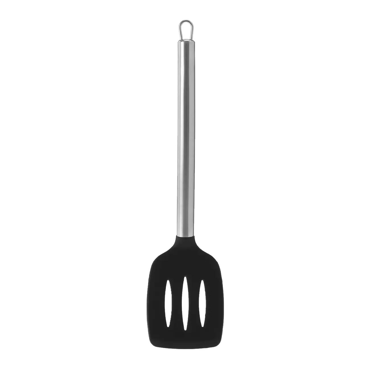 ESPÁTULA VAZADA 35 CM COOKING - INOX/PRETO - Foto 1