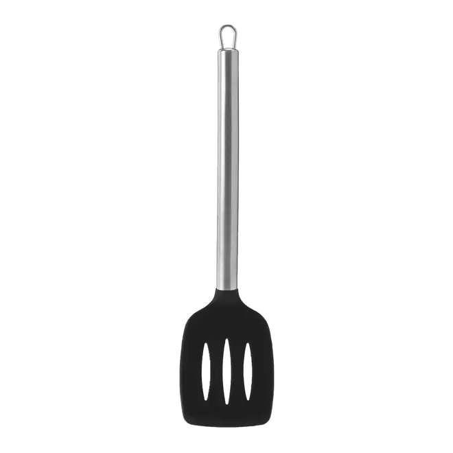 ESPÁTULA VAZADA 35 CM COOKING - INOX/PRETO - Foto 1