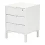 GAVETEIRO PARA ESCRITÓRIO 3 GAVETAS SLEEK - BRANCO/GRANILITE - Foto 2