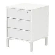 GAVETEIRO PARA ESCRITÓRIO 3 GAVETAS SLEEK - BRANCO/GRANILITE - Foto 2