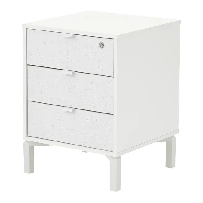 GAVETEIRO PARA ESCRITÓRIO 3 GAVETAS SLEEK - BRANCO/GRANILITE - Foto 2