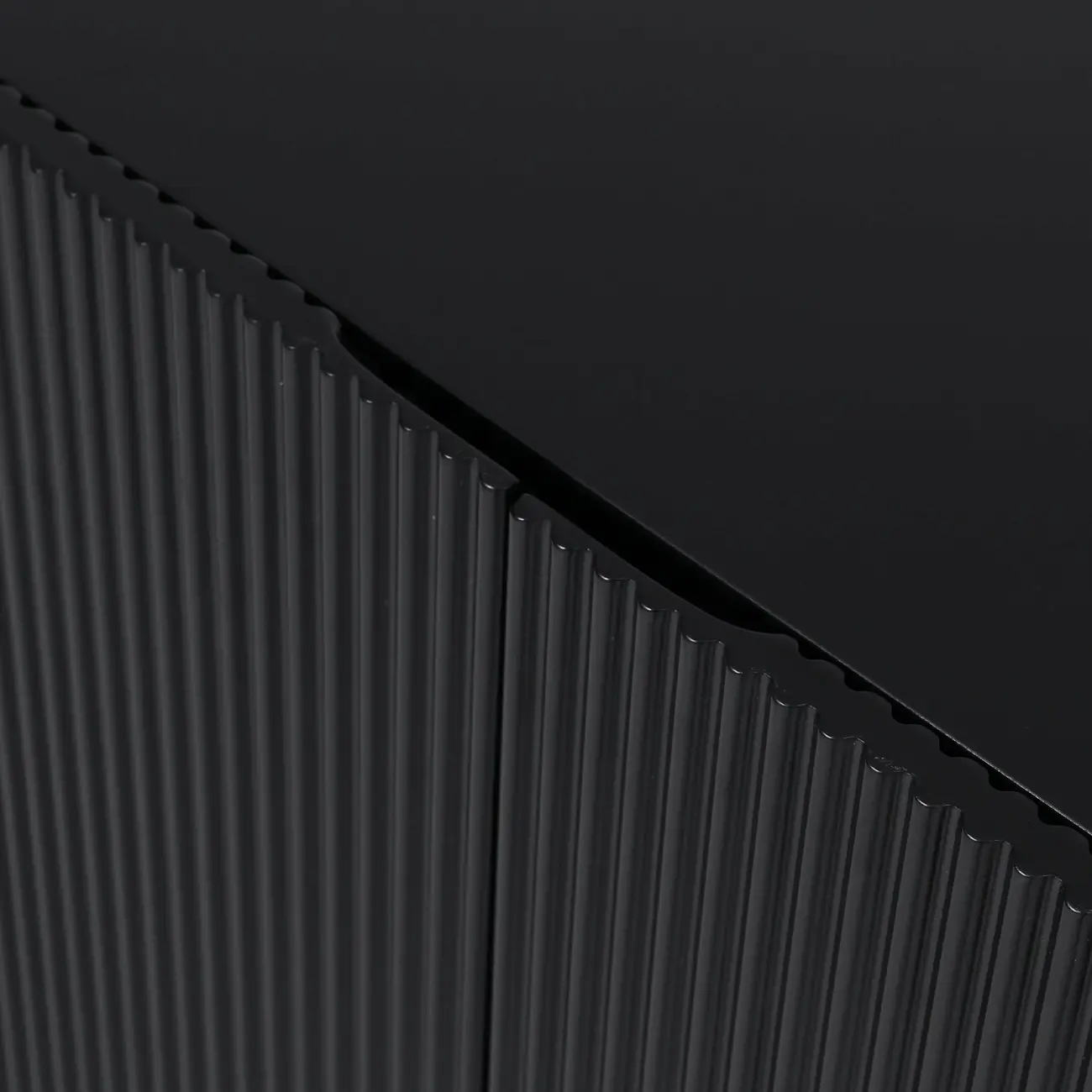 BUFFET 3 PORTAS 1,65 M X 40 CM RIBS - PRETO/PRETO - Foto 10