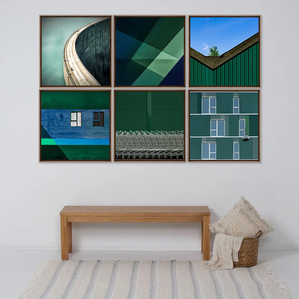 QUADRO GREENERY X 60 CM X 60 CM - MULTICOR/COBRE - Foto 1