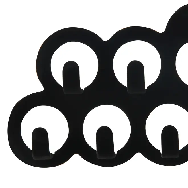 CABIDE PARA LENÇO/CINTO FLOCKY CÍRCULOS - PRETO - Foto 3