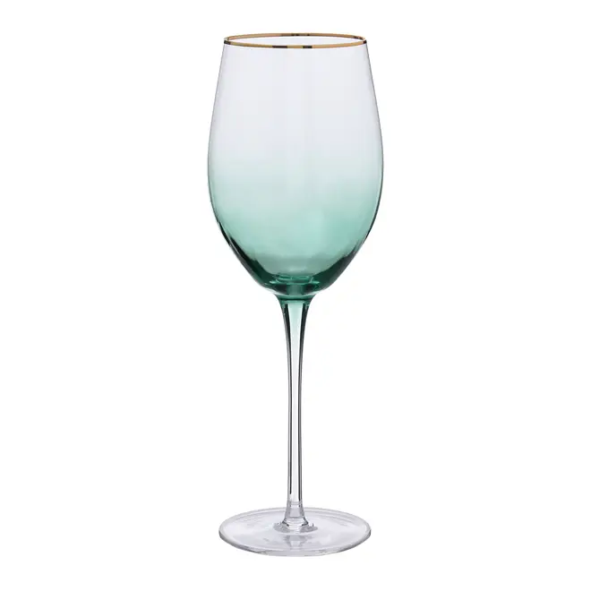 TAÇA ÁGUA/VINHO 545 ML EMERALD - DOURAD/VERDE - Foto 1